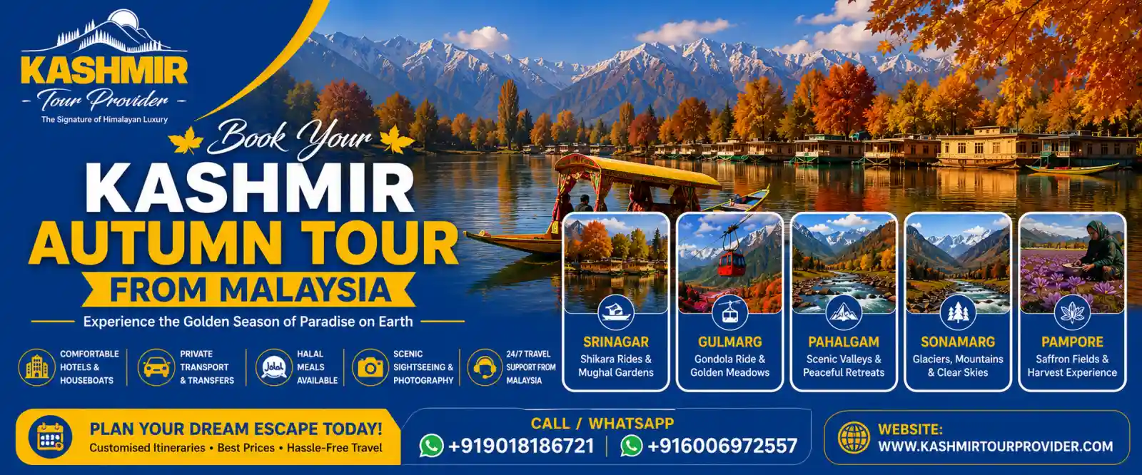 Book Your Kashmir Autumn Tour from Malaysia