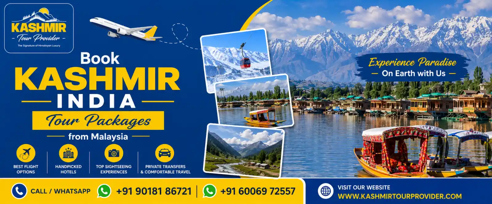 Book Kashmir India tour packages from Malaysia