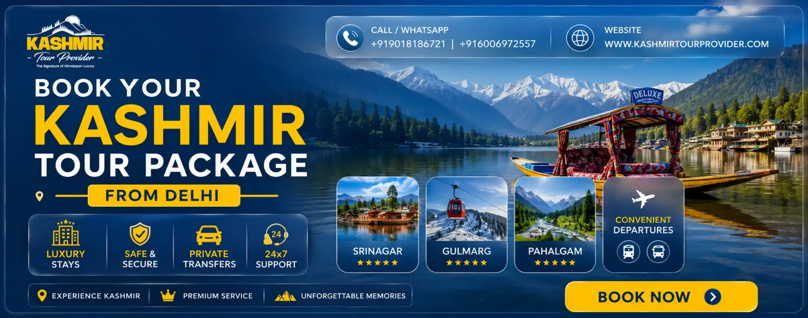 Book Your Kashmir Tour Package from Delhi