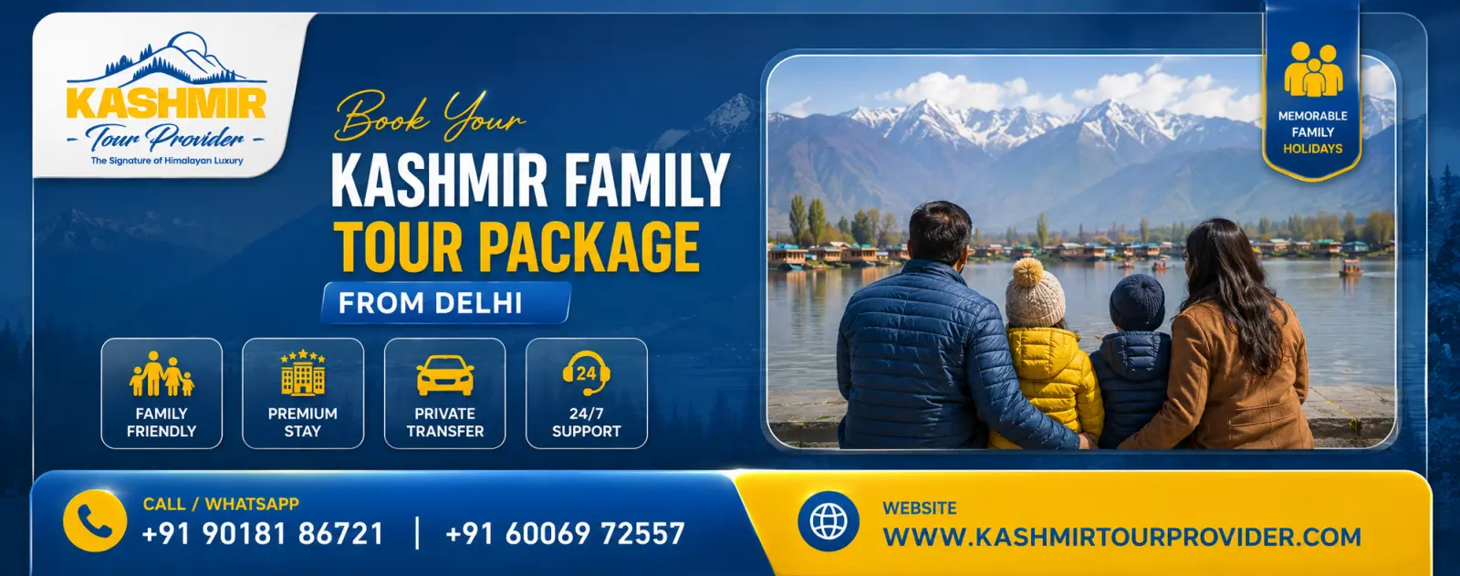 Book Your Kashmir Family Tour Package from Delhi