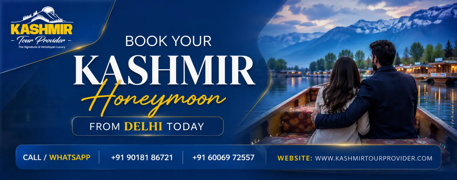 Book Your Kashmir Honeymoon from Delhi
