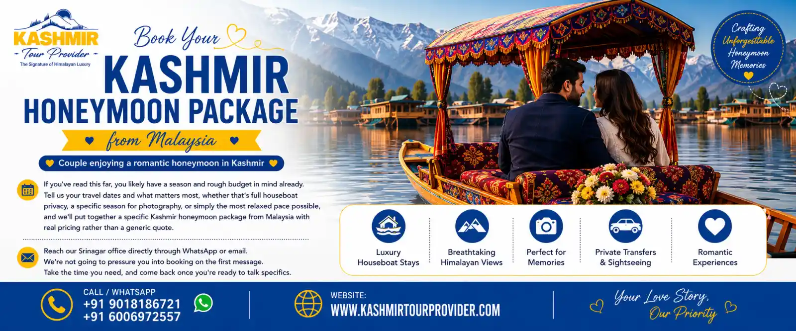book your kashmir honeymoon from malaysia