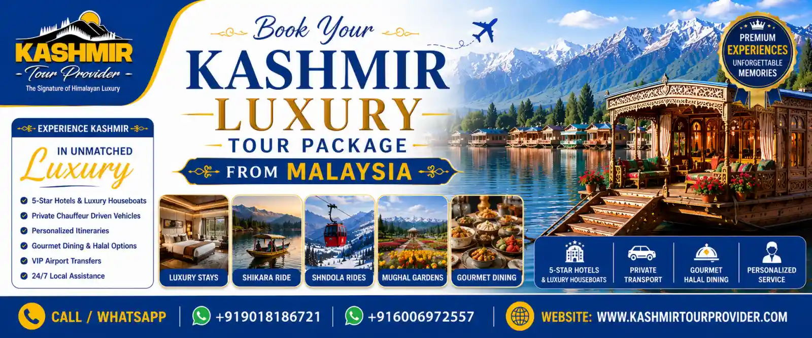 Book your Kashmir luxury tour package from Malaysia