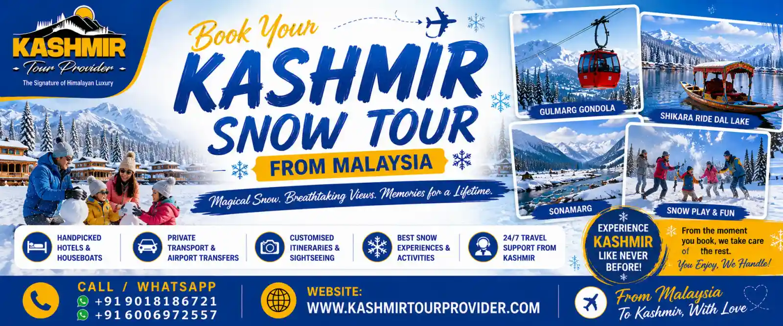 Book Your Kashmir Snow Tour from Malaysia