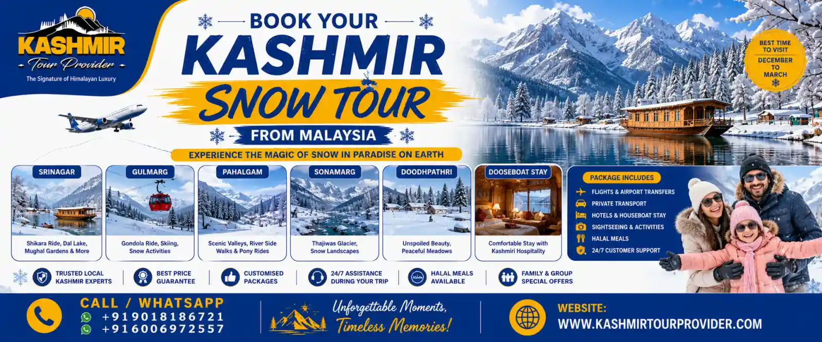 Book Your Kashmir Snow Tour from Malaysia