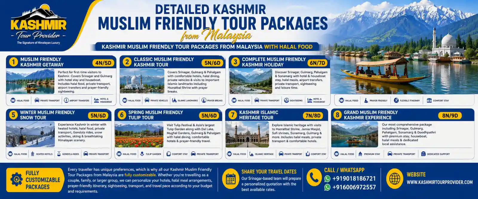 Kashmir Muslim Friendly Tour Packages from Malaysia with Halal Food