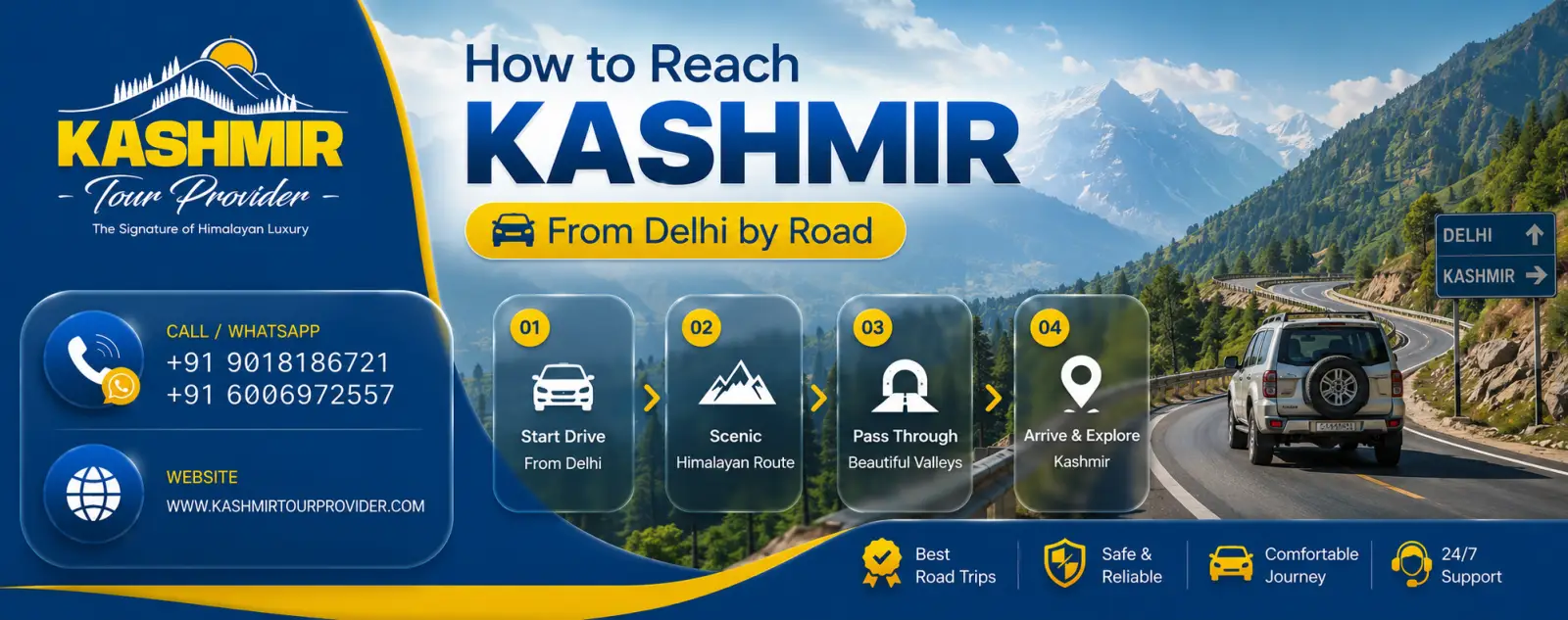 Delhi to Kashmir Road Trip via NH44 Highway