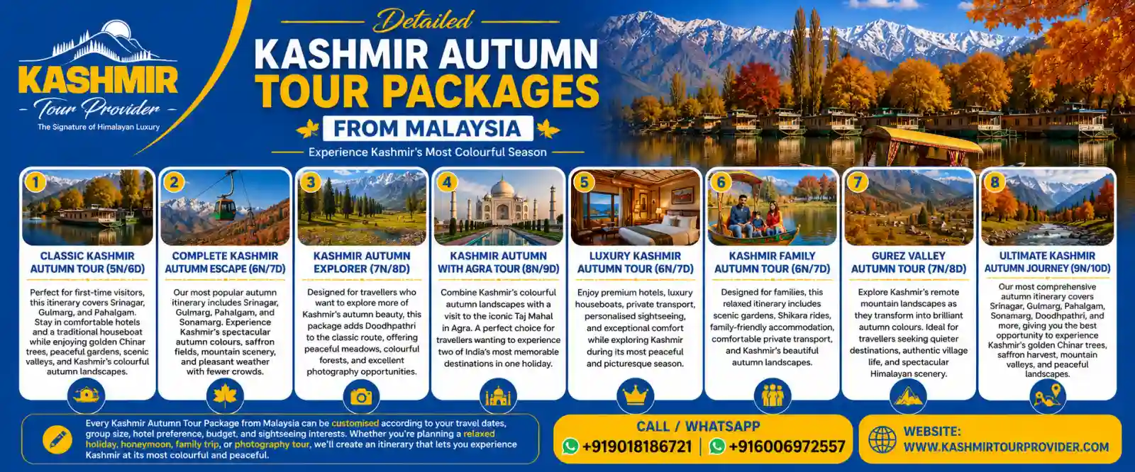 Kashmir Autumn Tour Packages from Malaysia