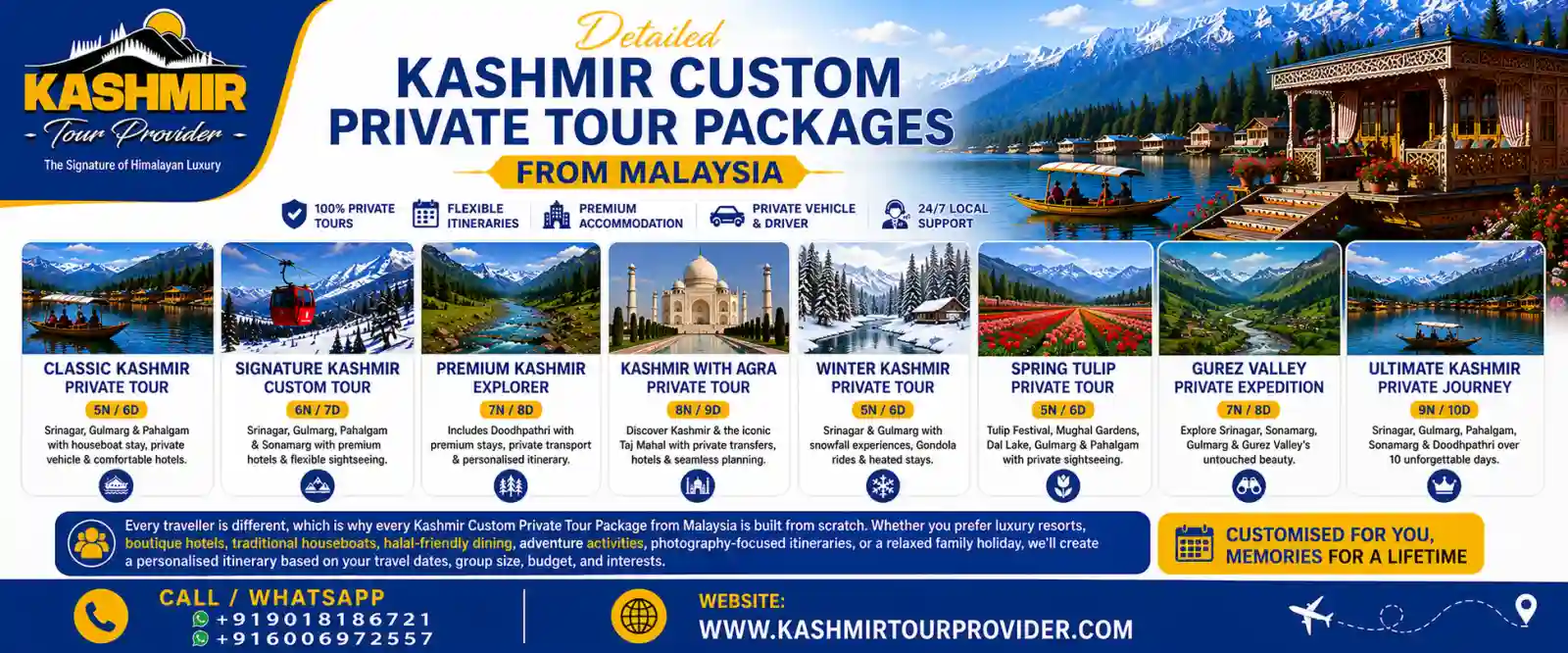 Kashmir Custom Private Tour Packages from Malaysia