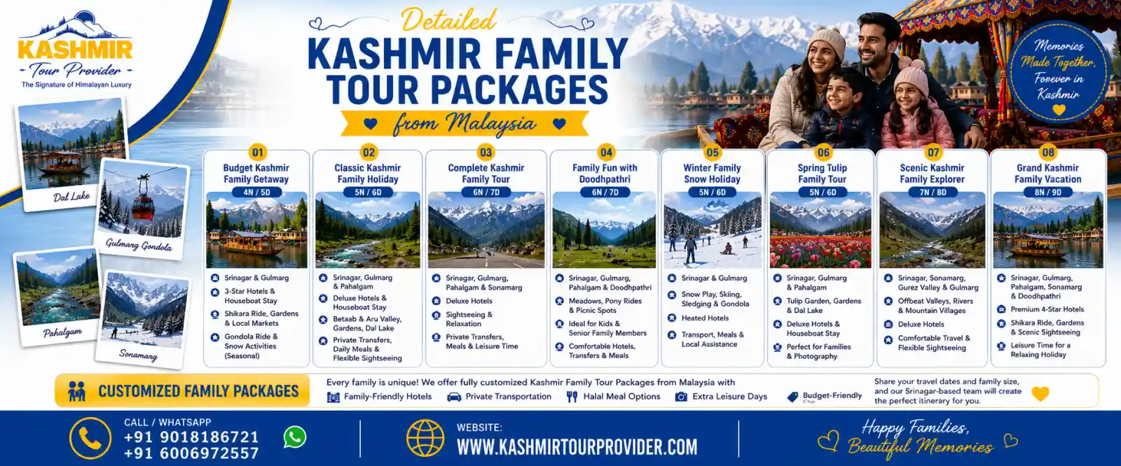 Kashmir Family Tour Packages from Malaysia