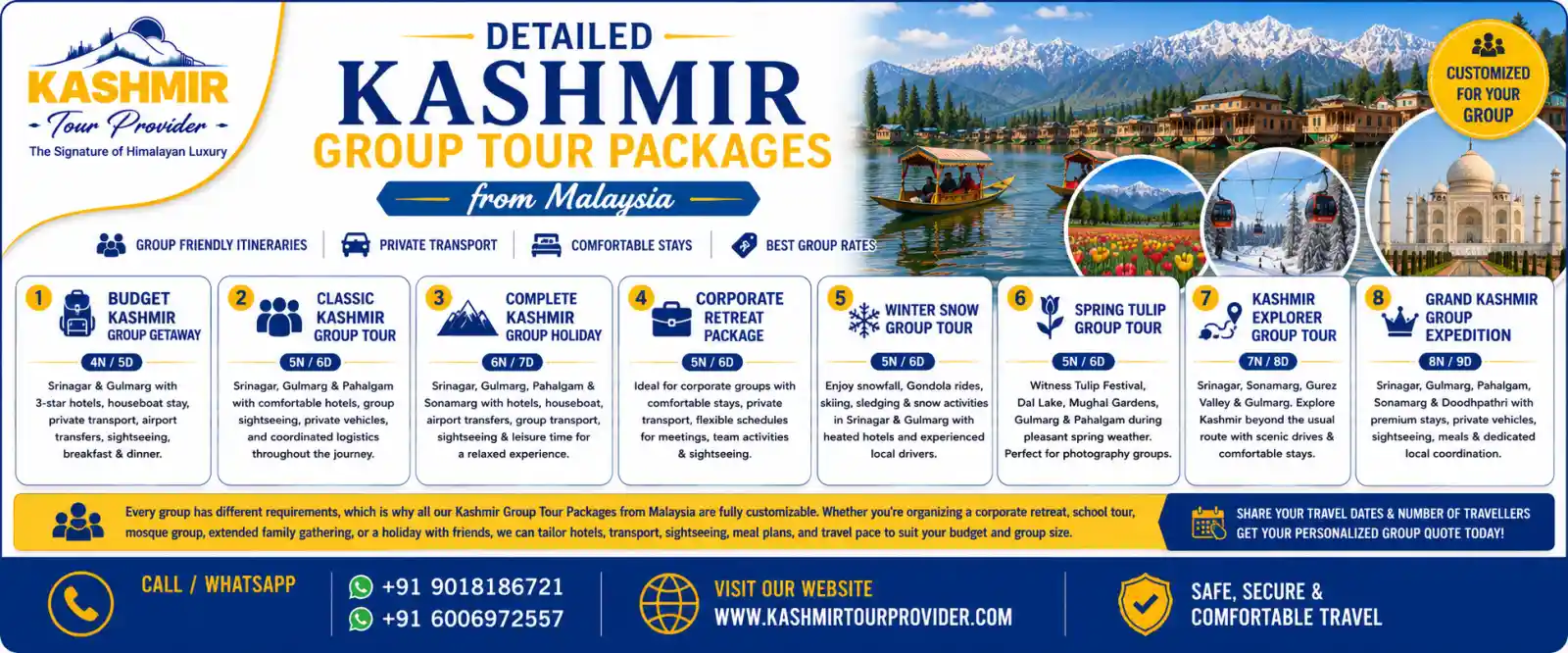 Kashmir Group Tour Packages from Malaysia
