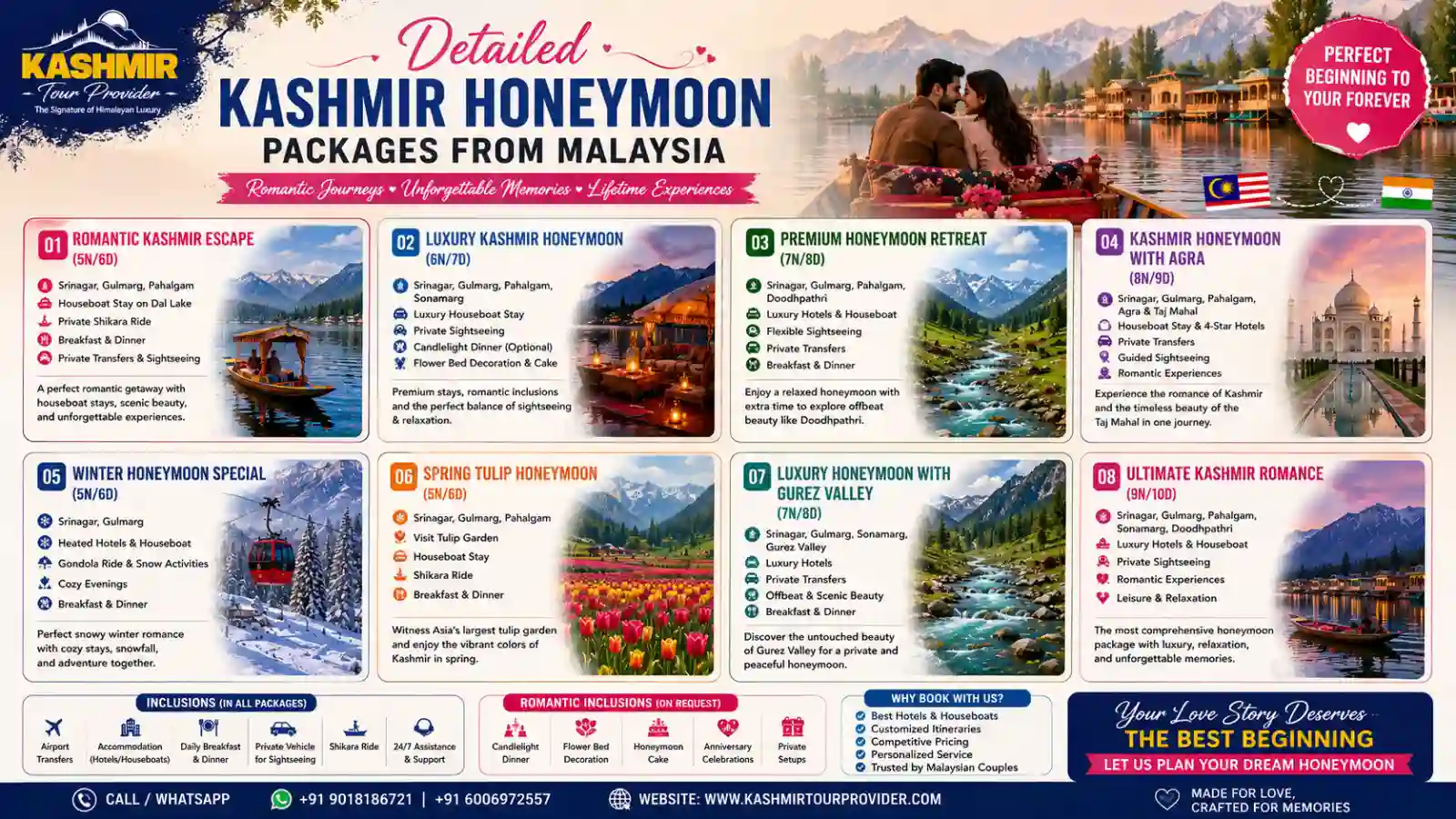 Kashmir honeymoon packages from Malaysia
