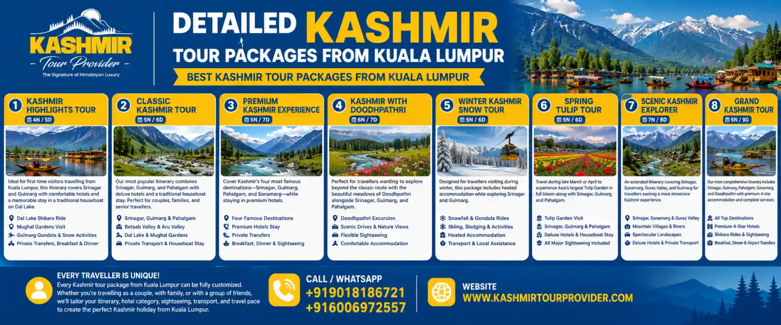 Best Kashmir Tour Packages from Kuala Lumpur