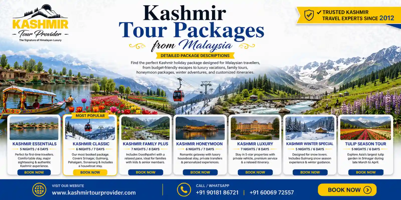 kashmir tour packages from malaysia