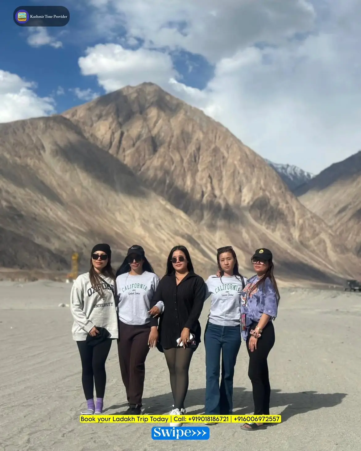 Luxury Kashmir and Ladakh tour guests exploring Nubra Valley