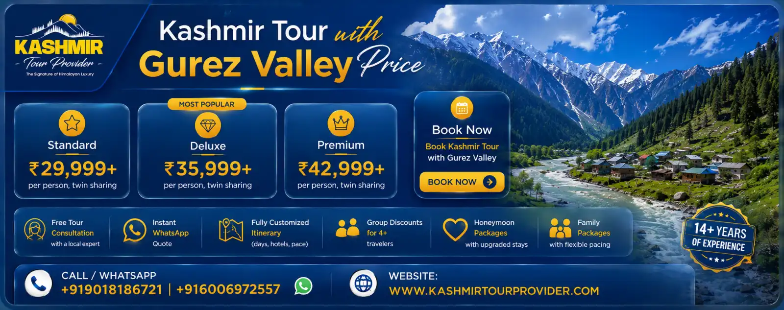 Book Kashmir Tour with Gurez Valley
