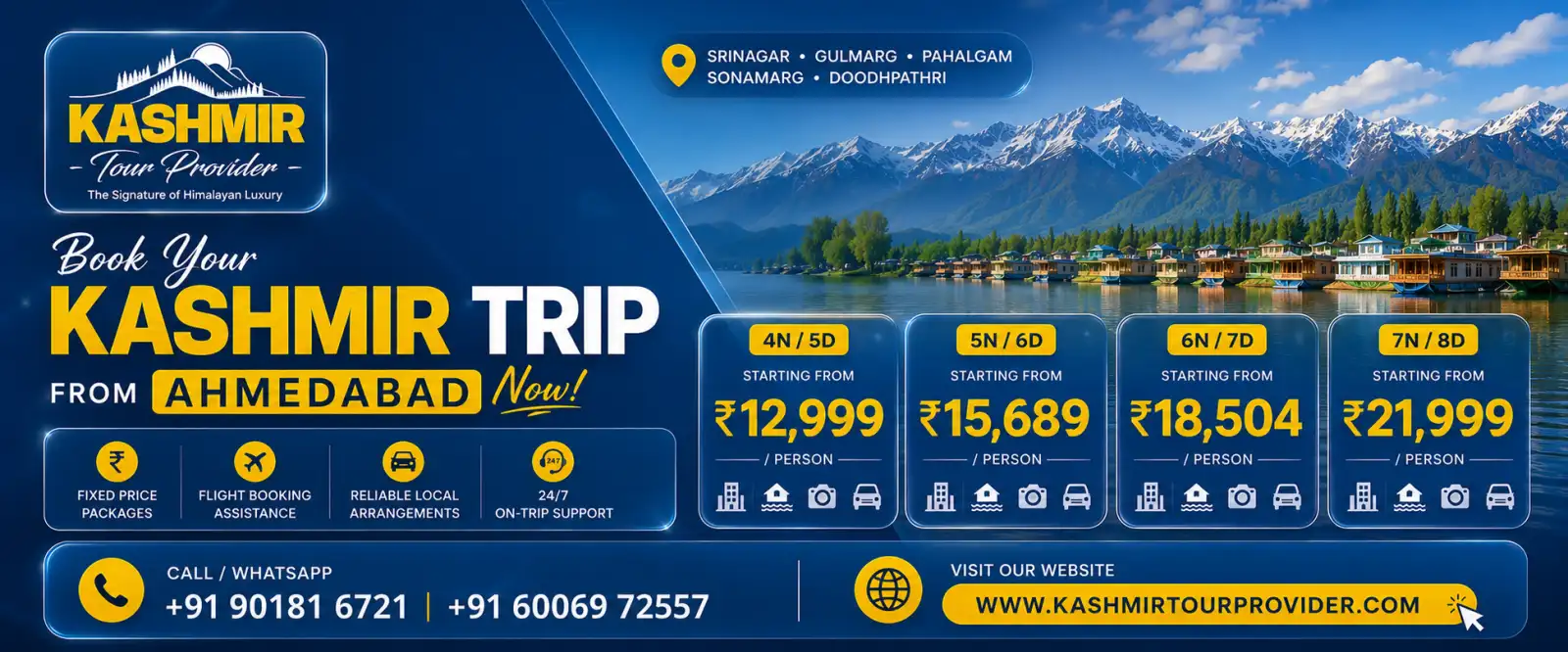 Book Your Kashmir Trip from Gujarat