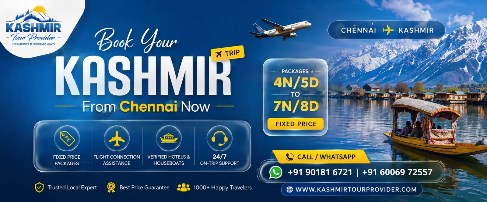Book Your Kashmir Trip from Chennai