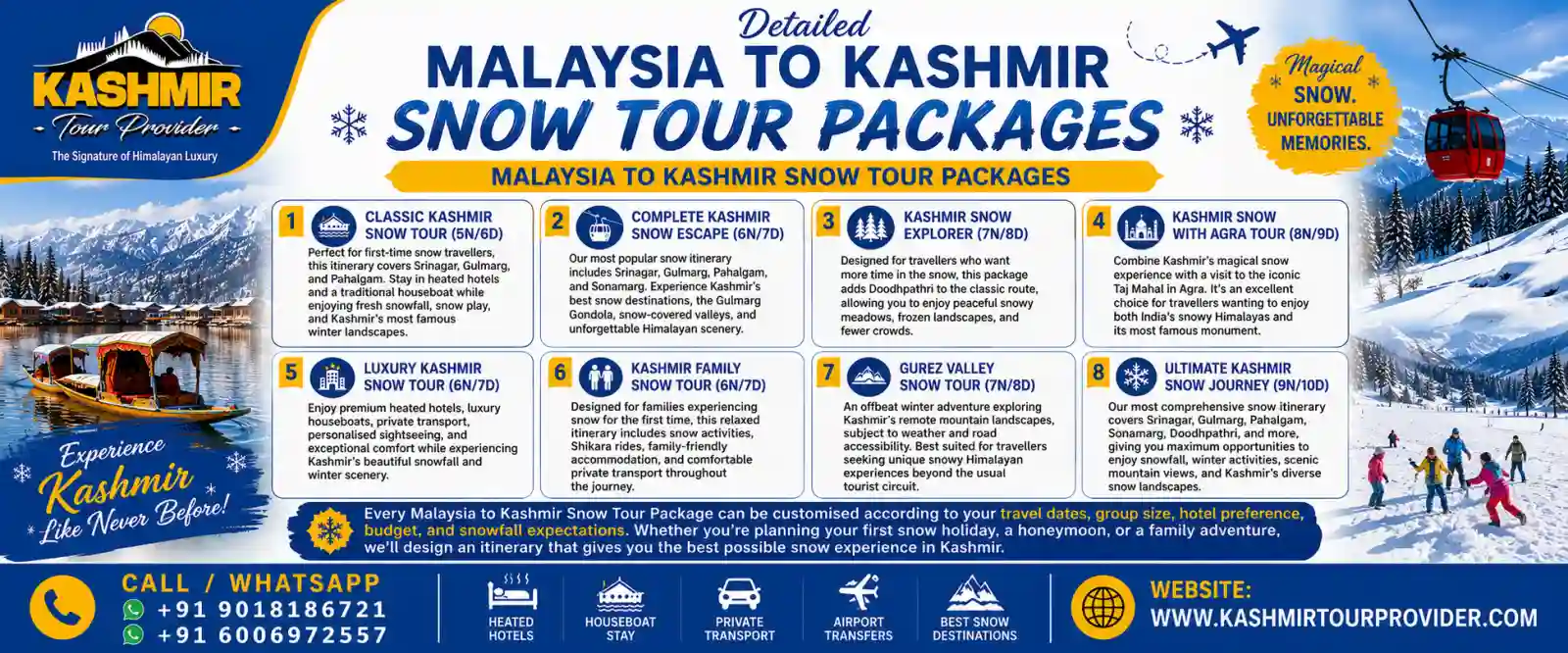 Malaysia to Kashmir Snow Tour Packages