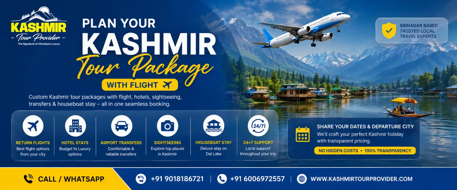 Plan Your Kashmir Tour Package with Flight