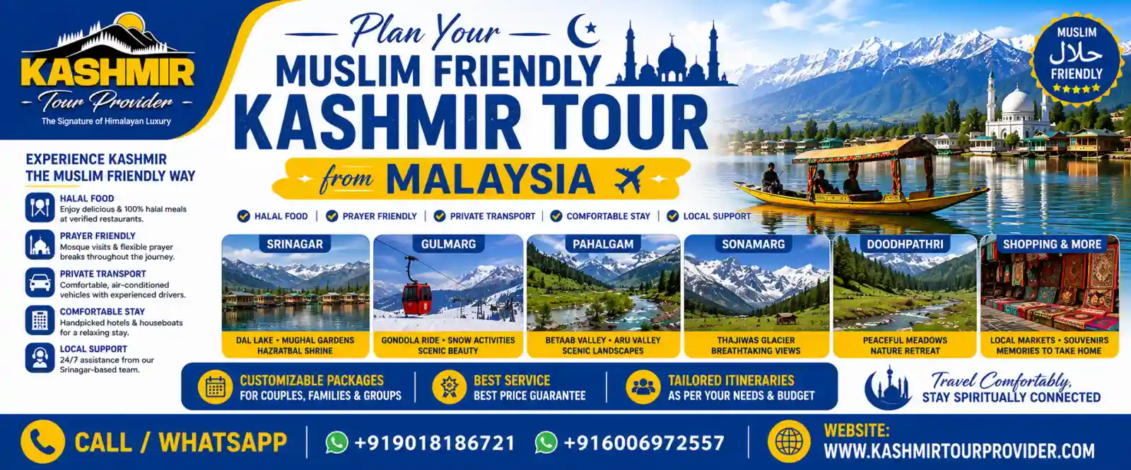Book your Muslim Friendly Kashmir Tour Package from Malaysia