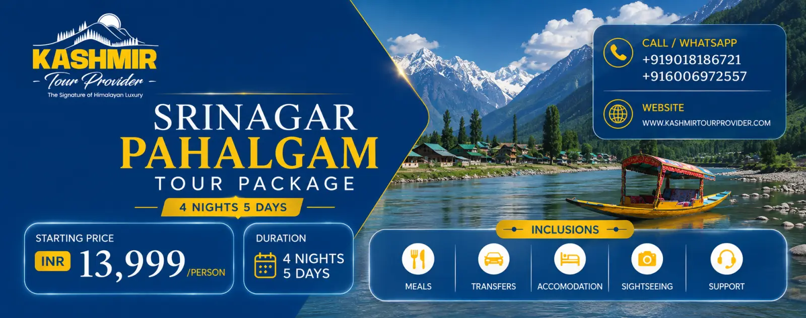 Srinagar Pahalgam Tour Package | 4 Nights 5 Days