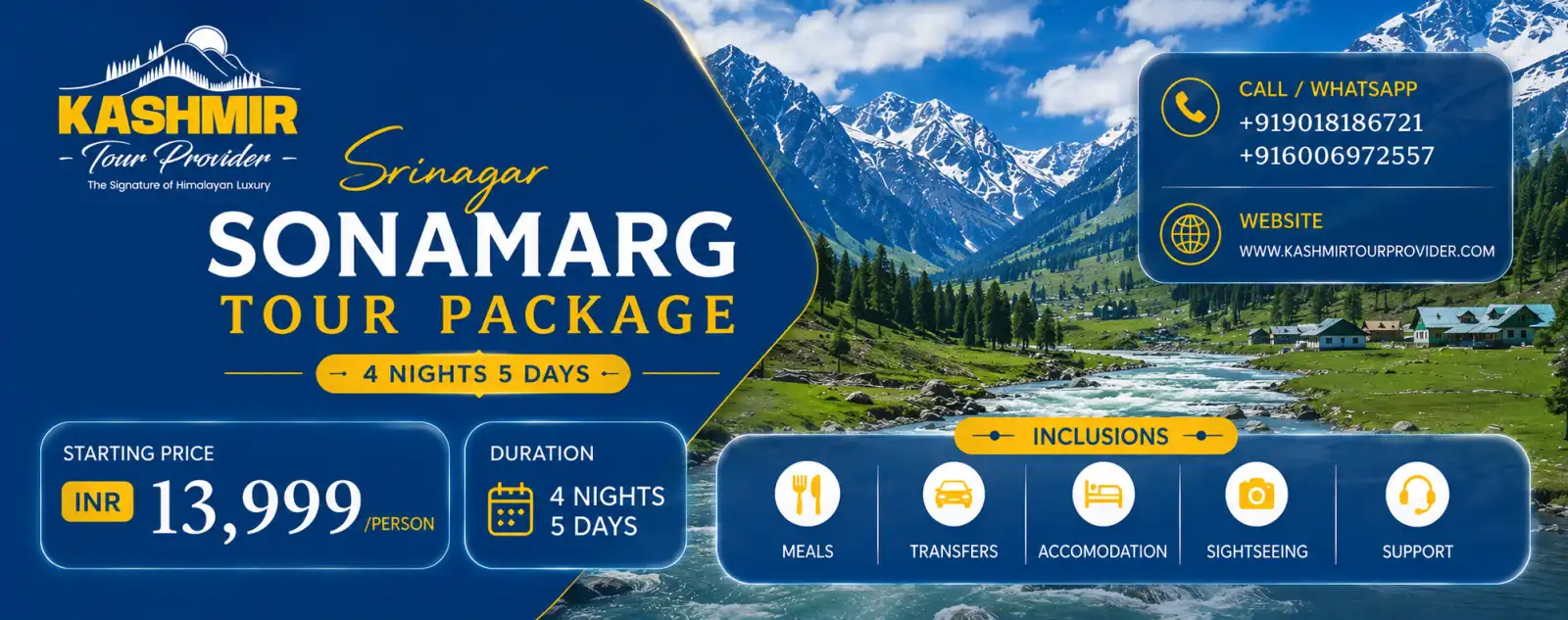 Srinagar Sonamarg Tour Package | 4 Nights 5 Days
