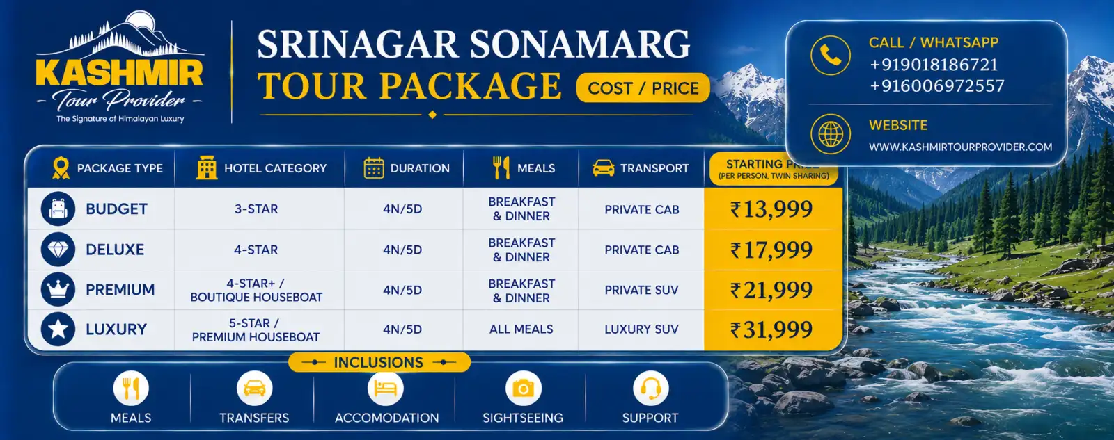 Book Srinagar Sonamarg Tour Package